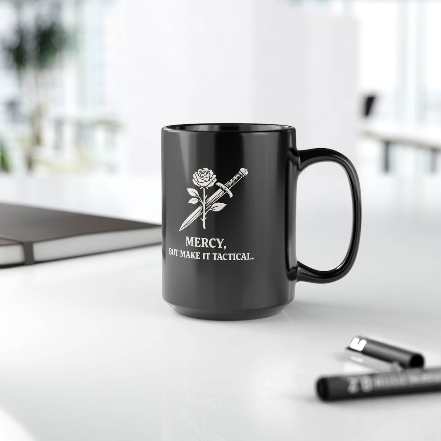 'Mercy, But Make It Tactical' Coffee Cup