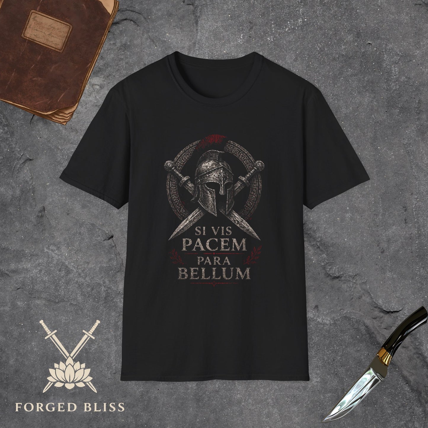 "Si Vis Pacem Para Bellum" Spartan Warrior Helmet Tee