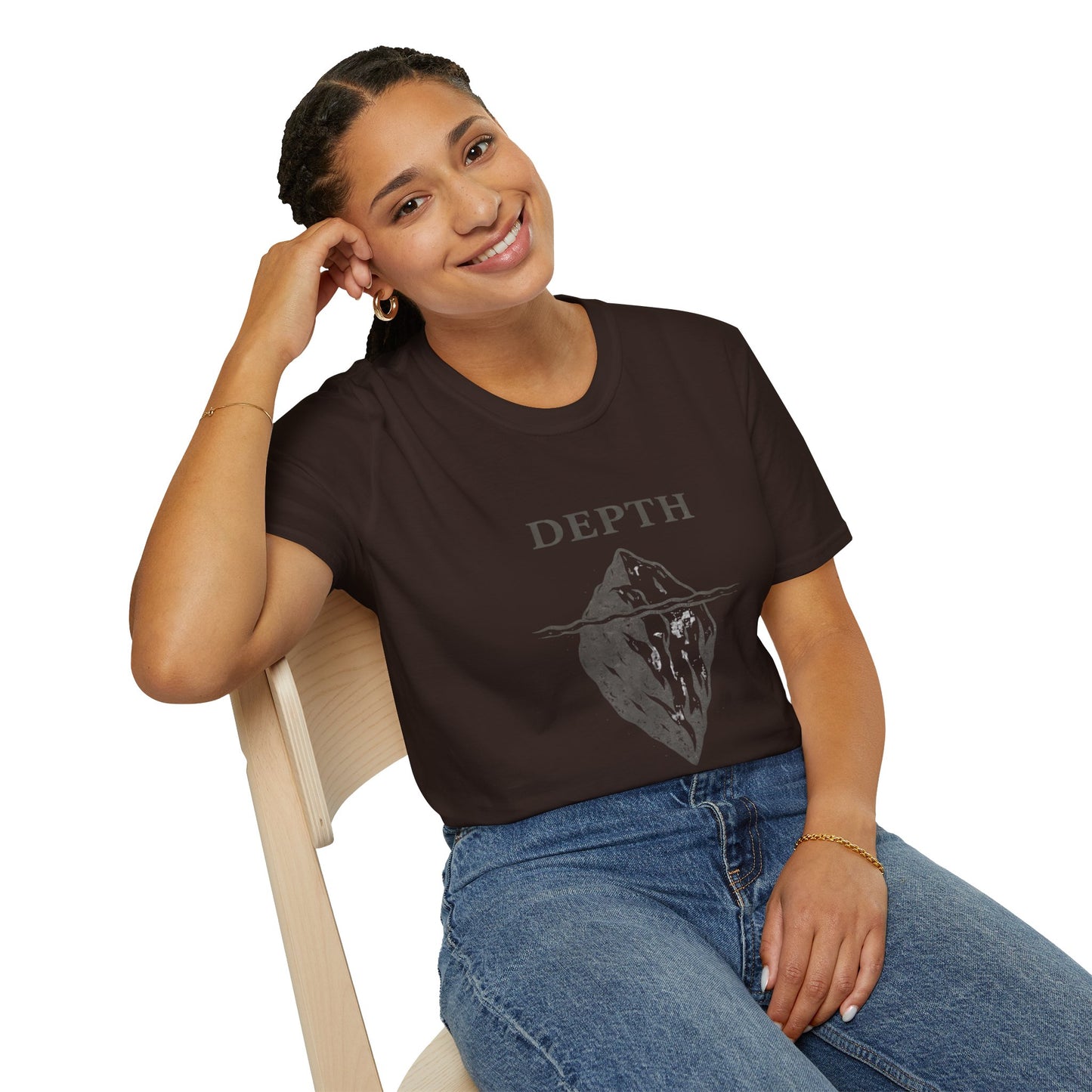 Depth Over Display T‑Shirt — Minimalist Iceberg Graphic Tee