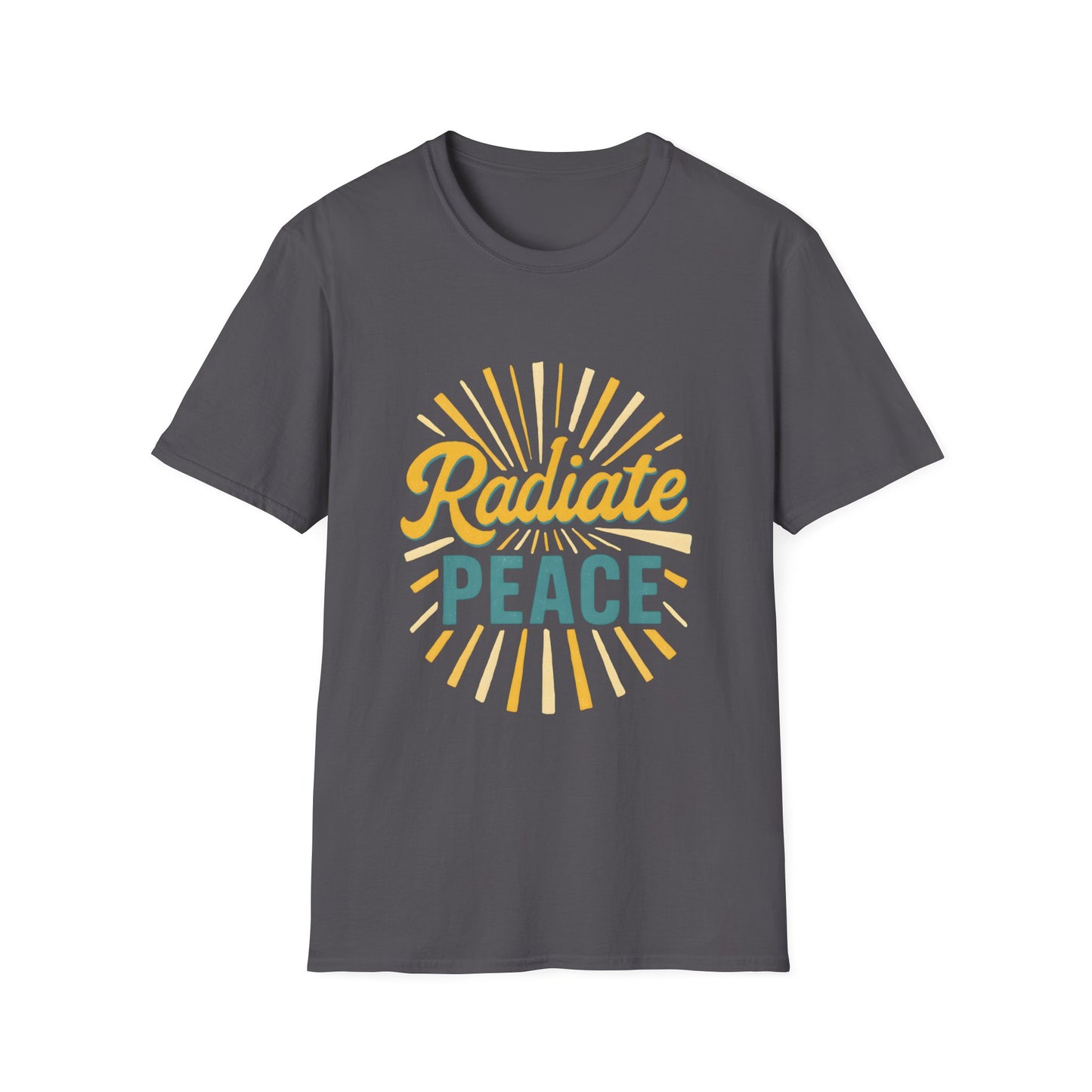 Radiate Peace T-Shirt — Retro Sunburst Inspirational Tee