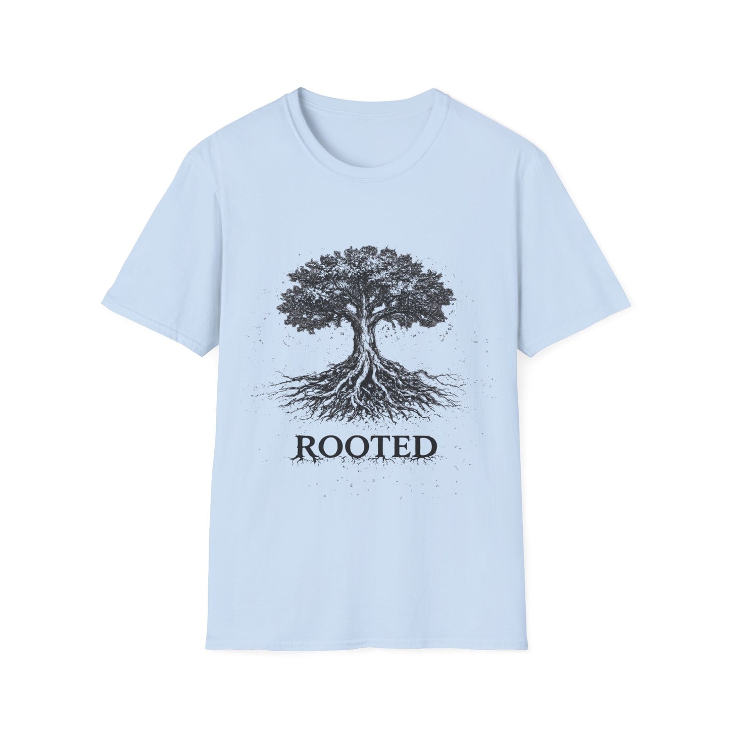 Rooted Tree T-Shirt — 'ROOTED' Nature Graphic Tee