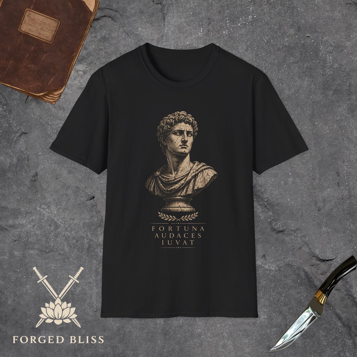 FORTUNA AUDACES IUVAT Stoic Bust T-Shirt