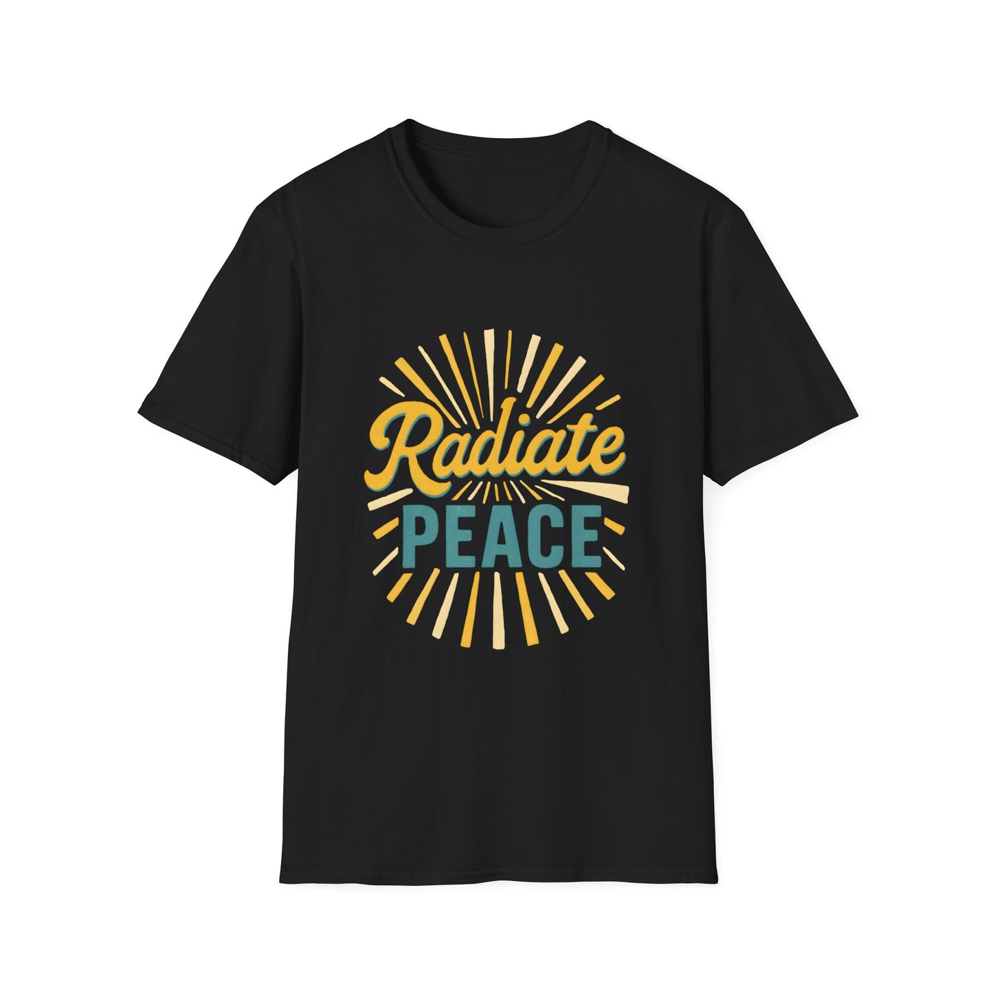 Radiate Peace T-Shirt — Retro Sunburst Inspirational Tee