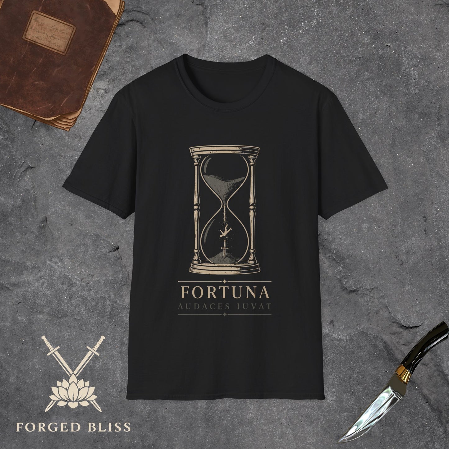 FORTUNA AUDACES IUVAT Hourglass T-Shirt