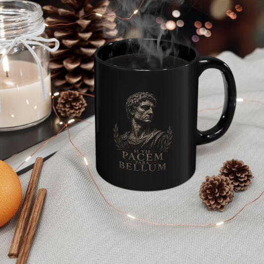 SI VIS PACEM PARA BELLUM Stoic Bust Black Mug