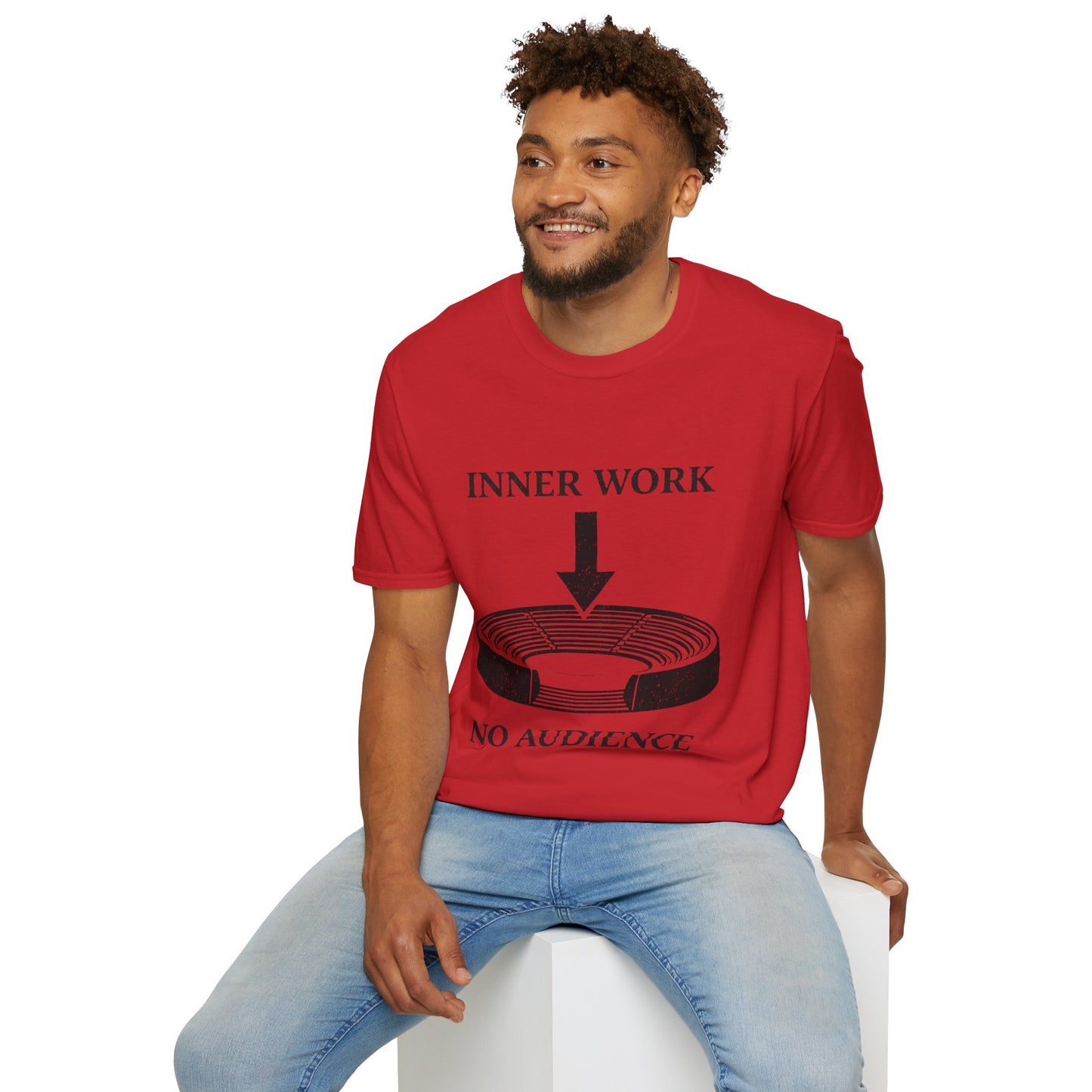 Inner Work No Audience T-Shirt — Minimalist Self-Reflection Graphic Tee