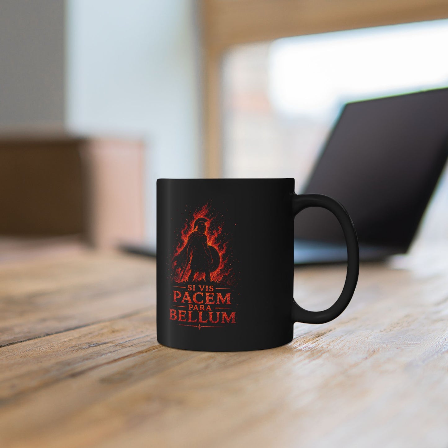 Si Vis Pacem Para Bellum Fiery Warrior Coffee Mug (11oz)