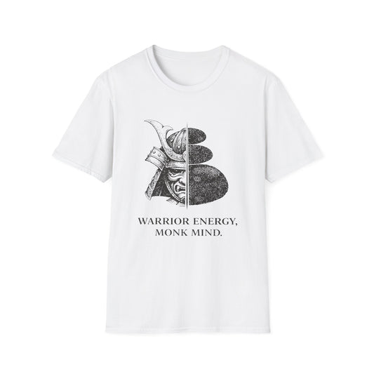 Warrior Energy Monk Mind T-Shirt — Samurai Helmet Minimalist Tee