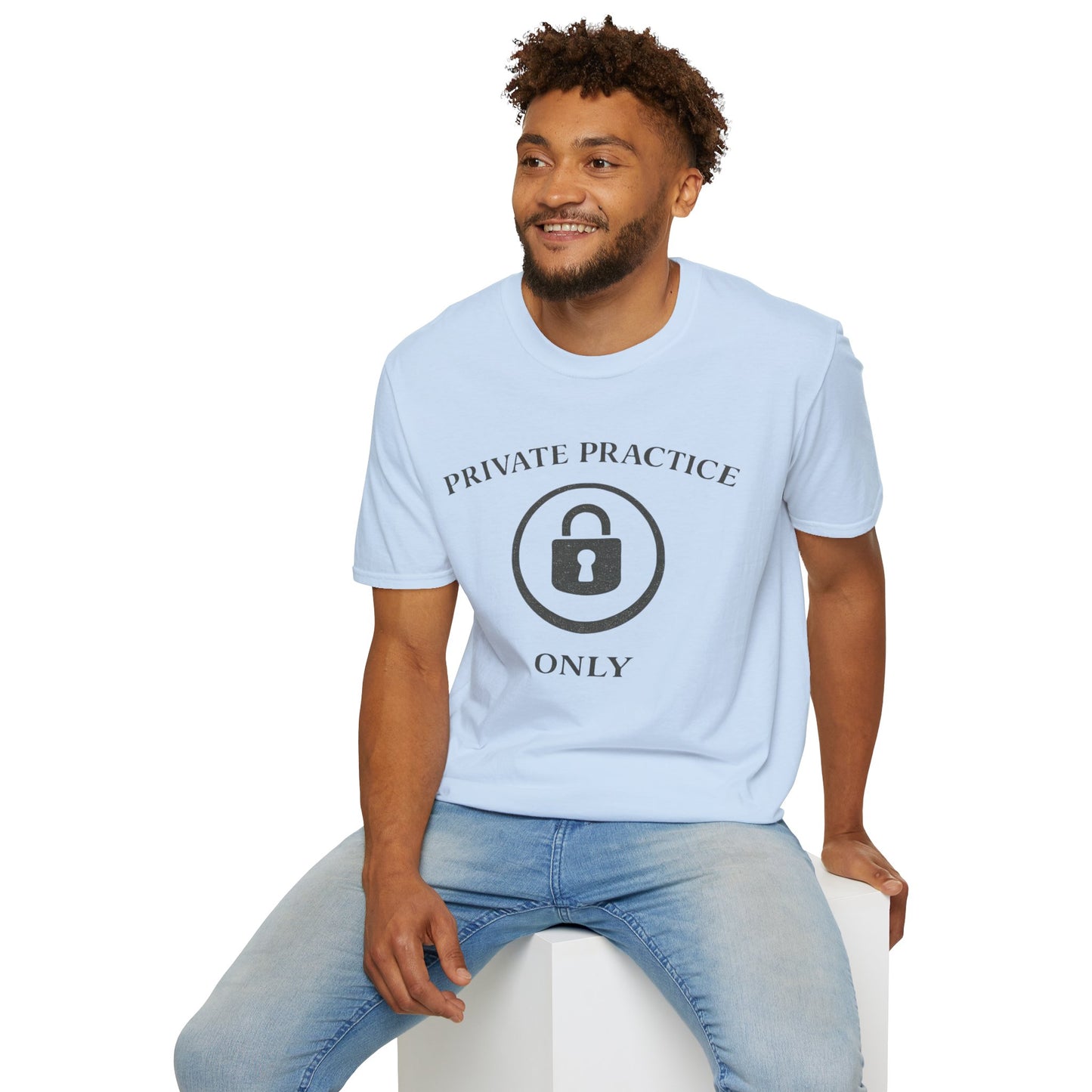 Private Practice Only T-Shirt — Locked Logo Medical / Therapist Tee