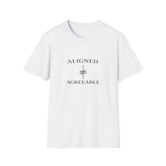 Aligned ≠ Agreeable T-Shirt — Minimalist Philosophy Graphic Tee