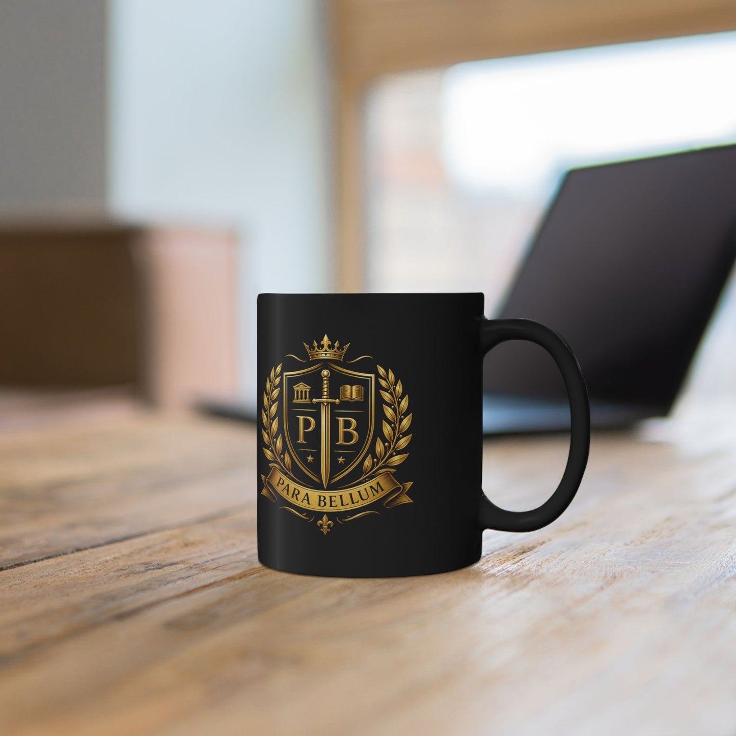 PARA BELLUM Crest Black Mug