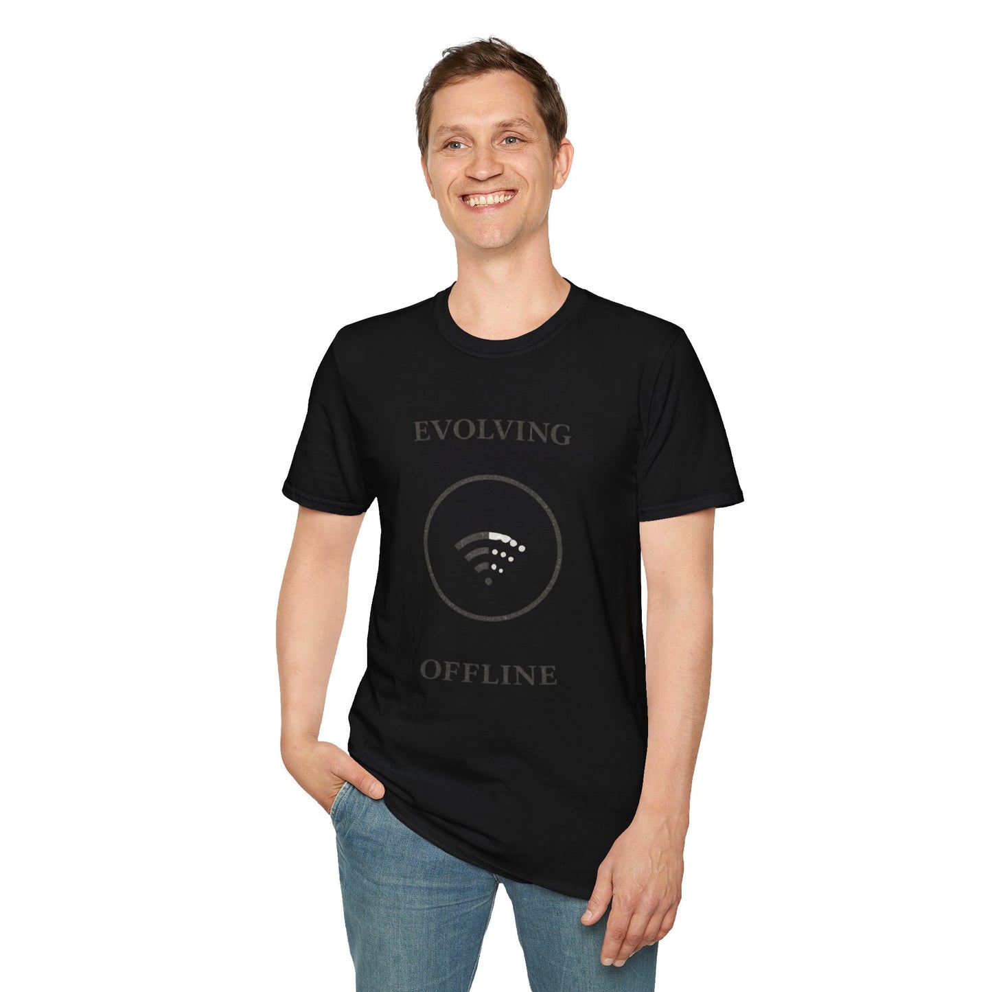 Evolving Offline T-Shirt — Minimalist Wi‑Fi Disconnect Tee