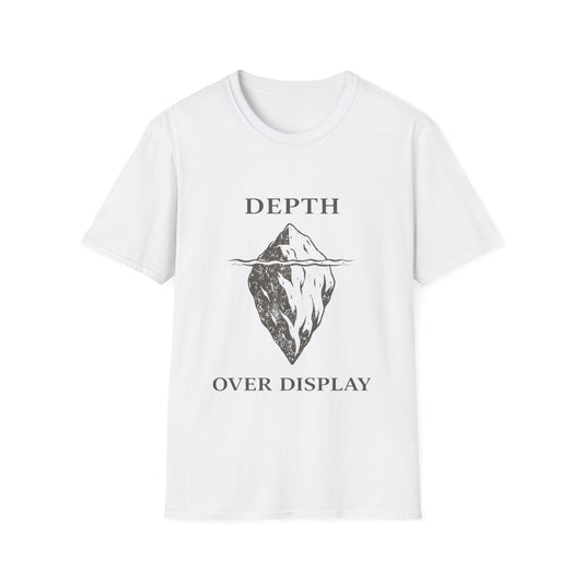 Depth Over Display T‑Shirt — Minimalist Iceberg Graphic Tee