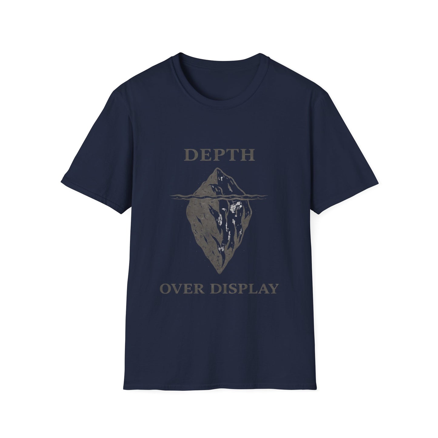 Depth Over Display T‑Shirt — Minimalist Iceberg Graphic Tee