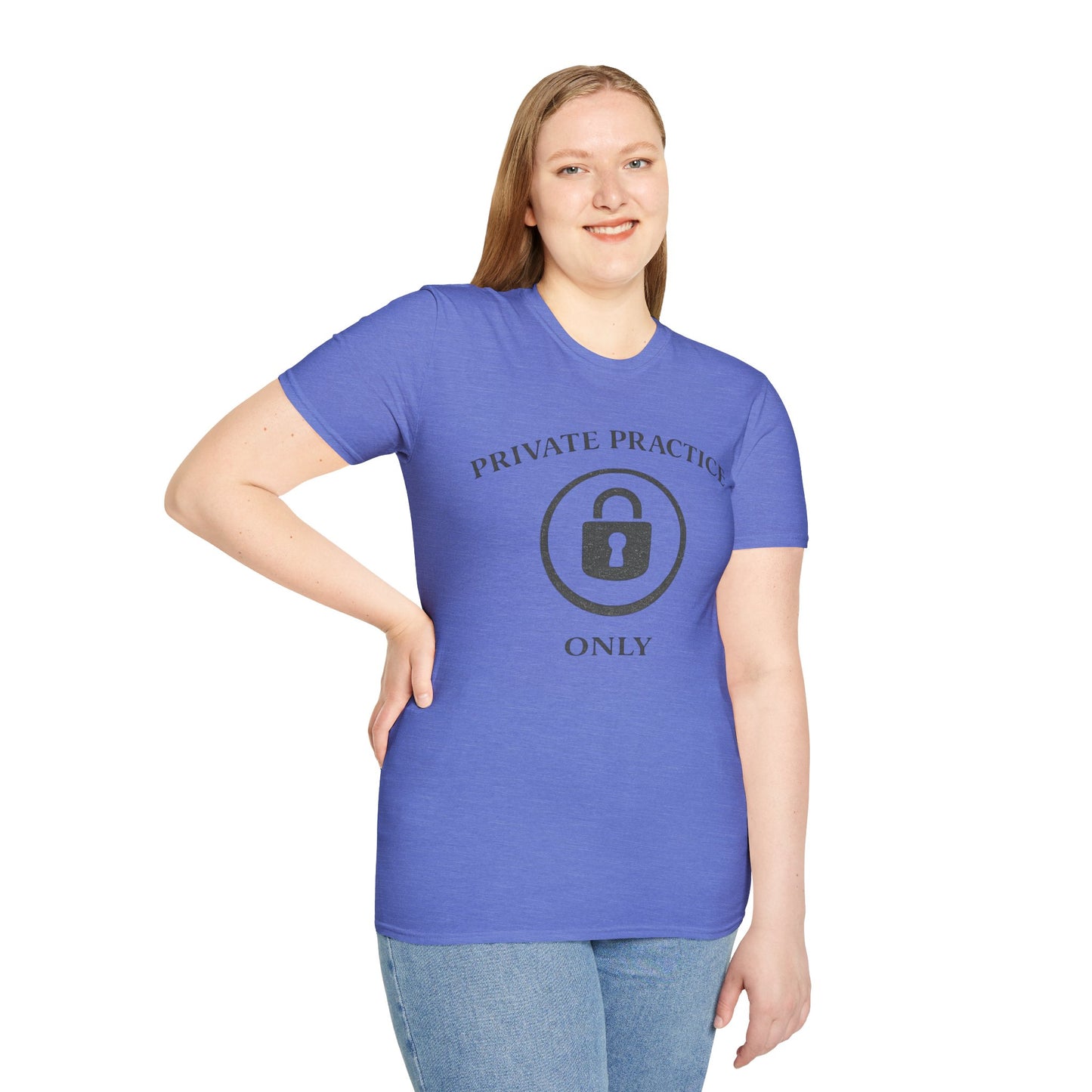 Private Practice Only T-Shirt — Locked Logo Medical / Therapist Tee