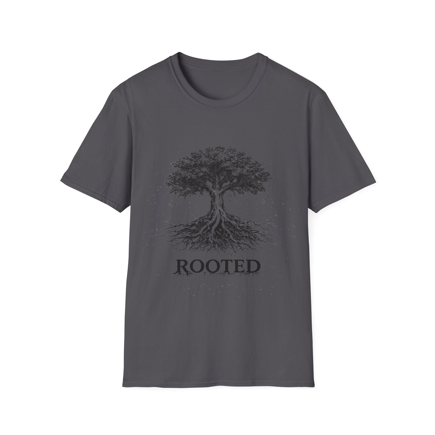 Rooted Tree T-Shirt — 'ROOTED' Nature Graphic Tee