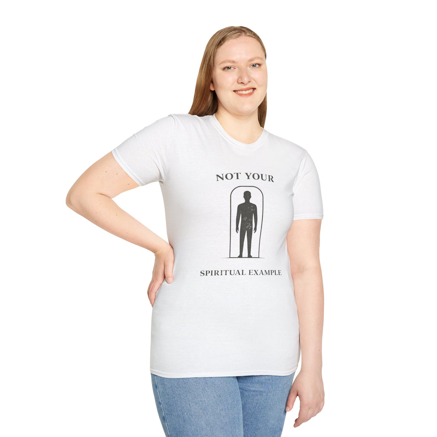 Not Your Spiritual Example T-Shirt — Minimalist Gothic Spiritual Graphic Tee