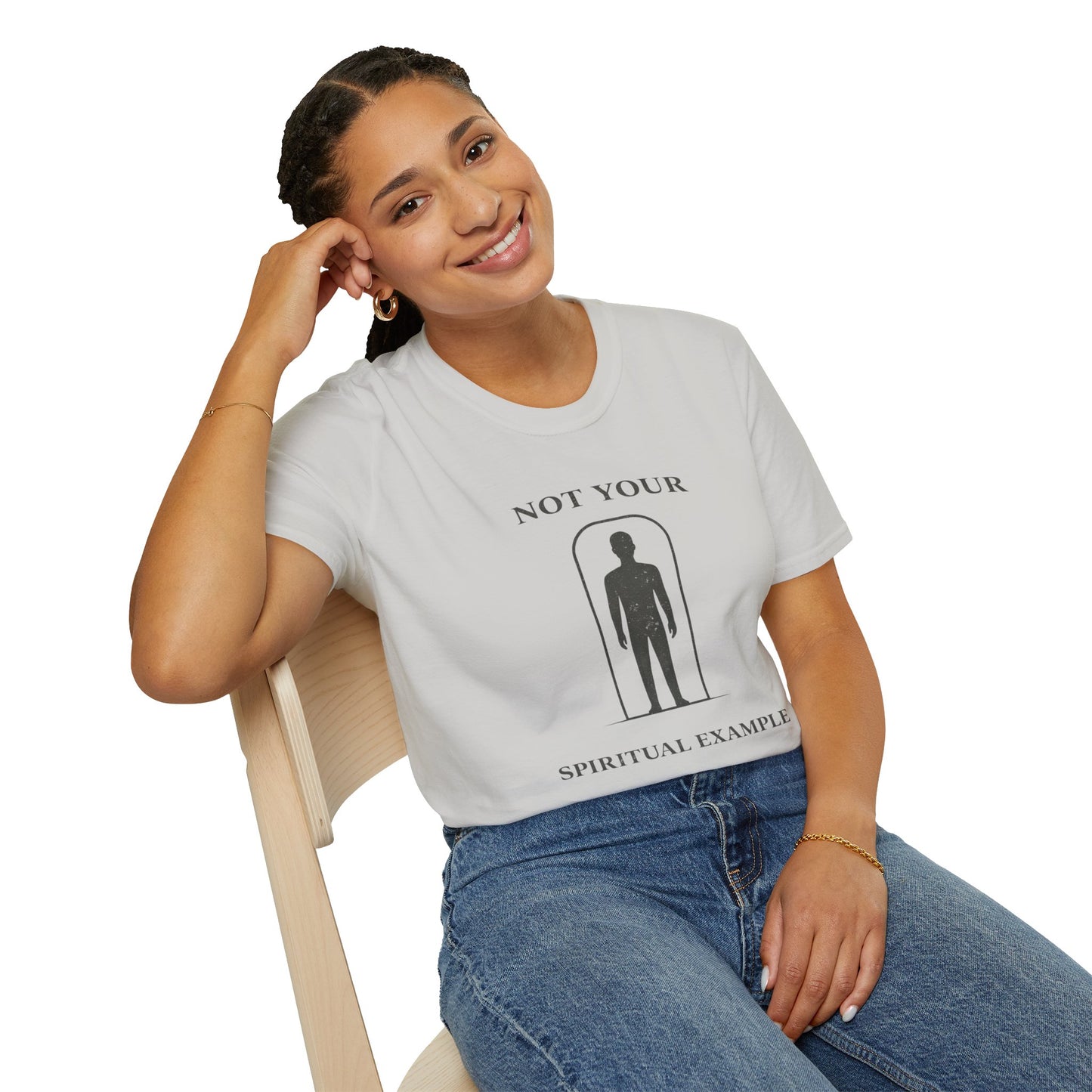 Not Your Spiritual Example T-Shirt — Minimalist Gothic Spiritual Graphic Tee