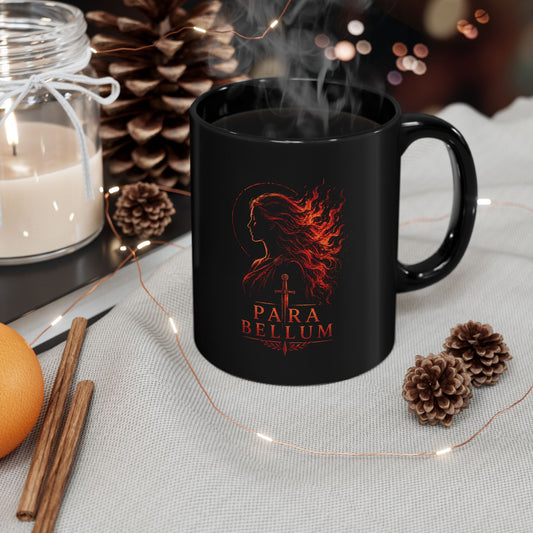 PARA BELLUM Fire Woman Black Mug