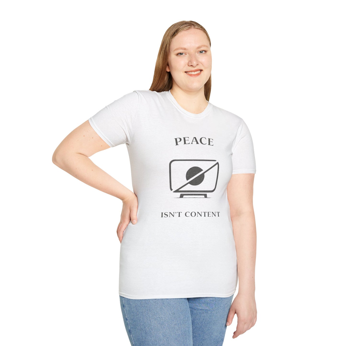 Peace Isn't Content Style 2 Unisex Softstyle T-Shirt