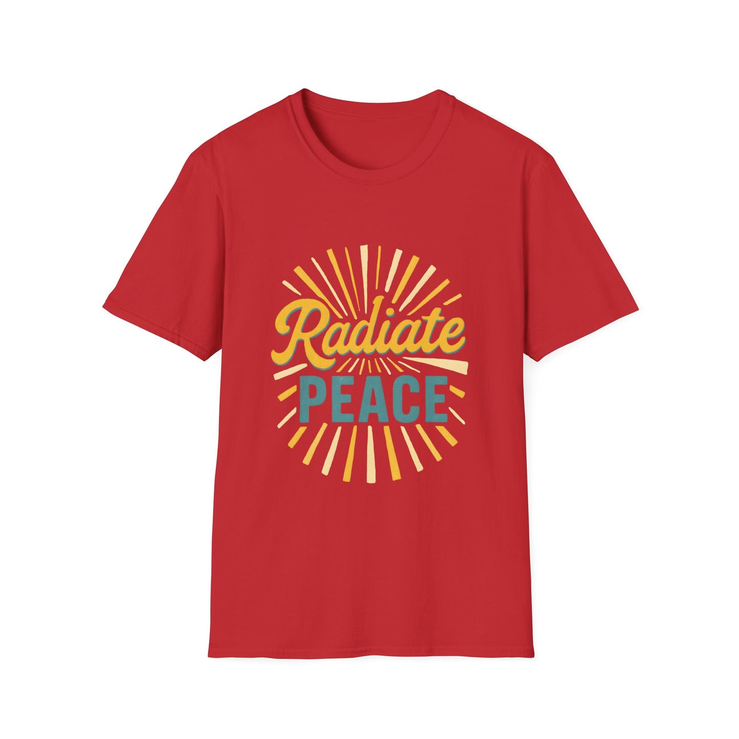 Radiate Peace T-Shirt — Retro Sunburst Inspirational Tee