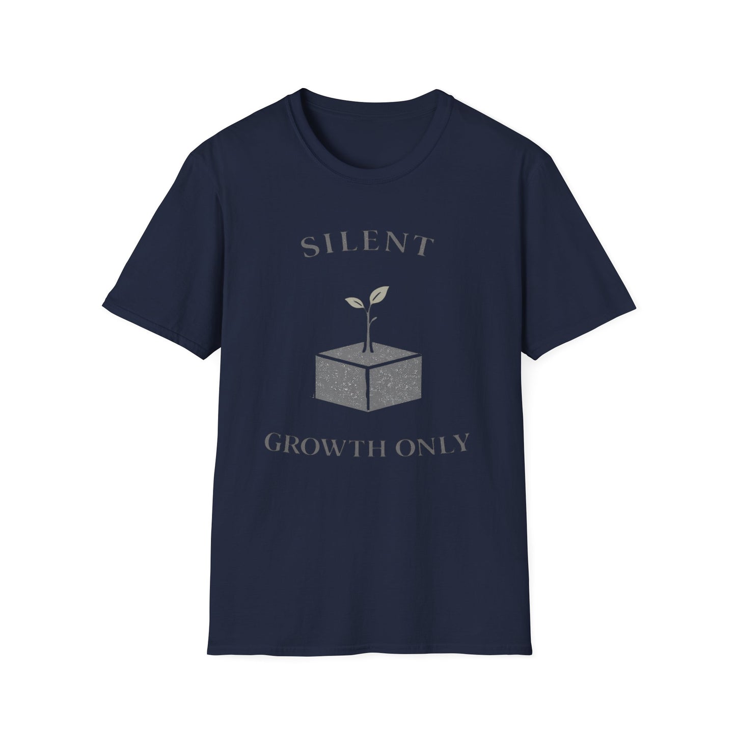 Silent Growth Only T-Shirt — Minimal Plant Graphic Tee