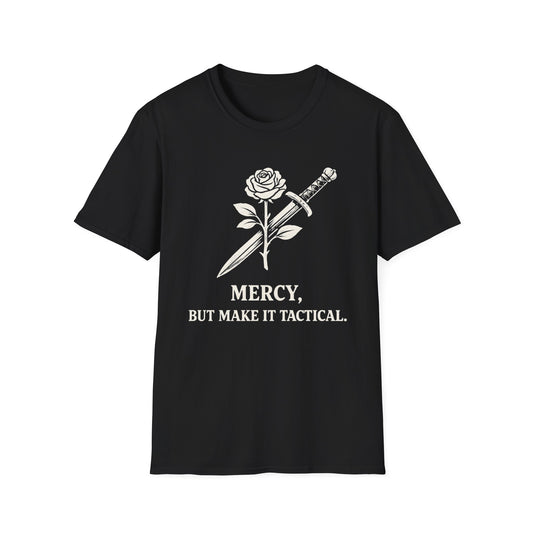 "Mercy, But Make It Tactical" Rose & Dagger Graphic Tee