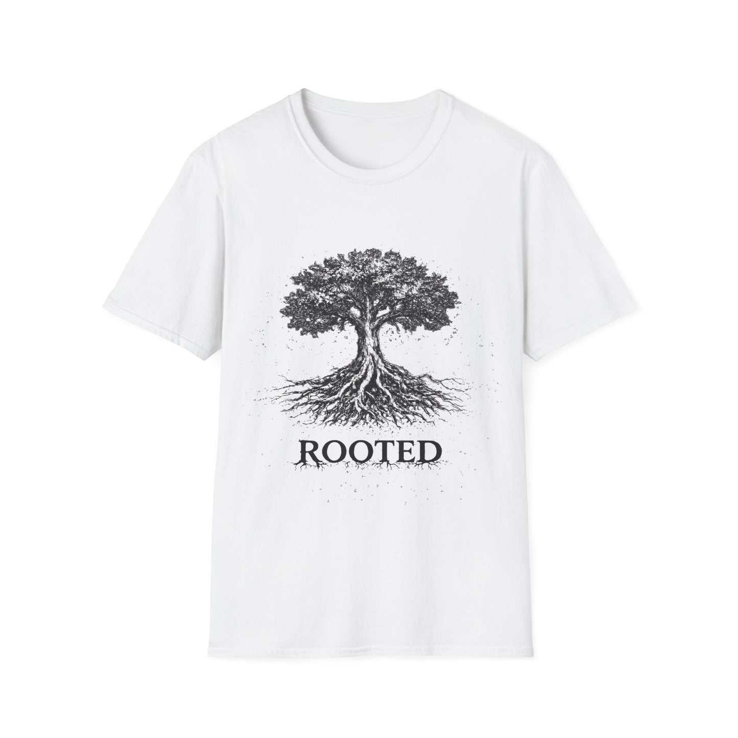 Rooted Tree T-Shirt — 'ROOTED' Nature Graphic Tee