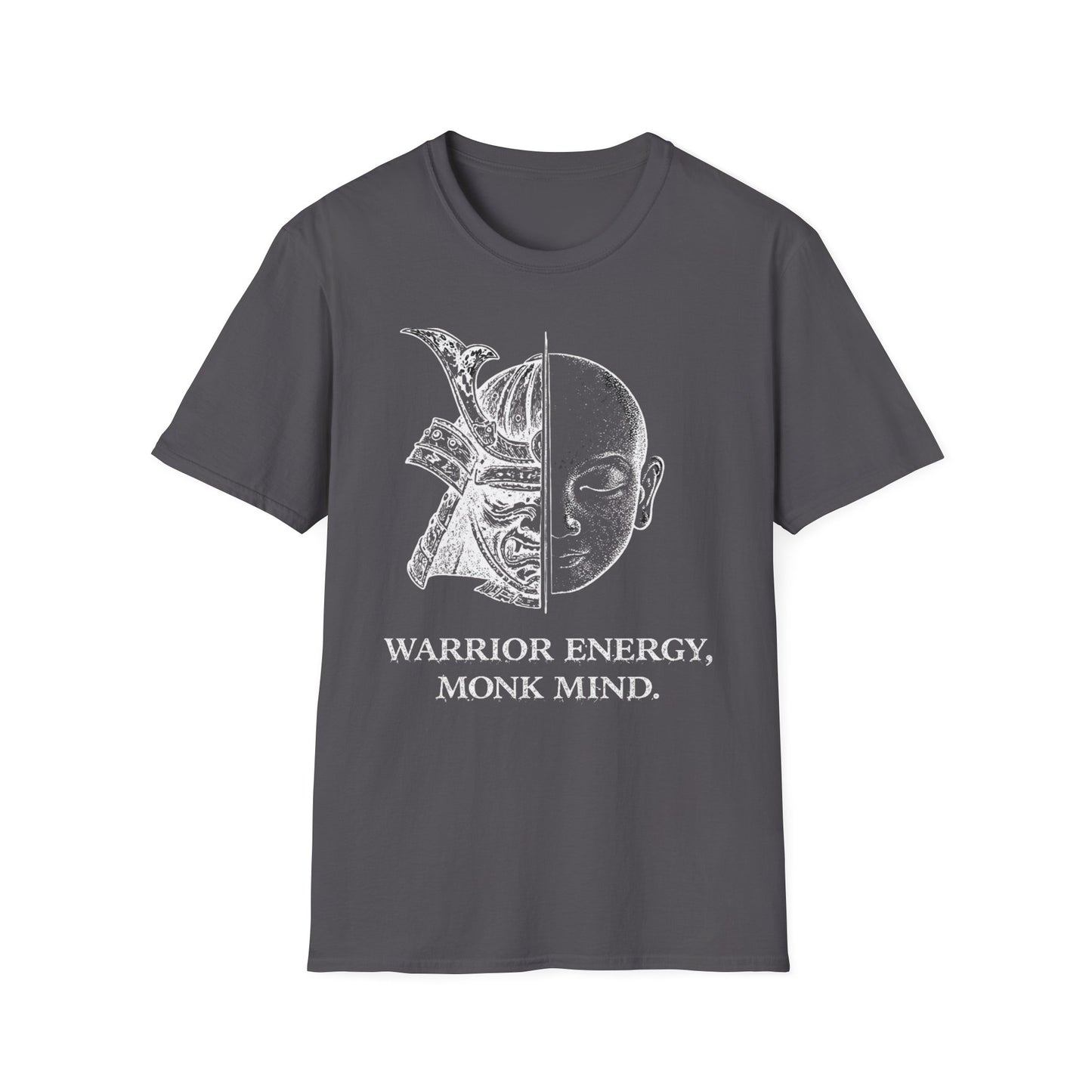 Warrior Energy Monk Mind T-Shirt — Samurai Helmet Minimalist Tee
