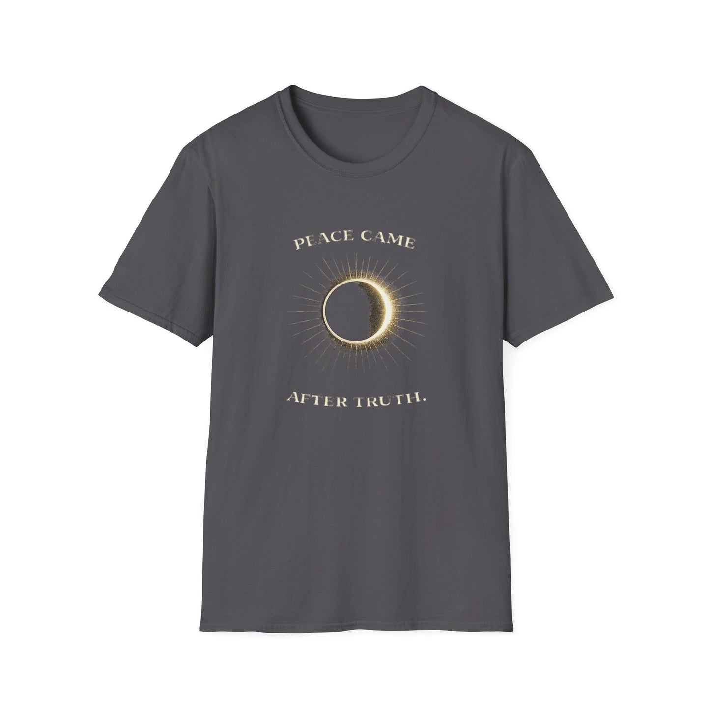 "Peace Came After Truth" Celestial Eclipse Graphic T-Shirt