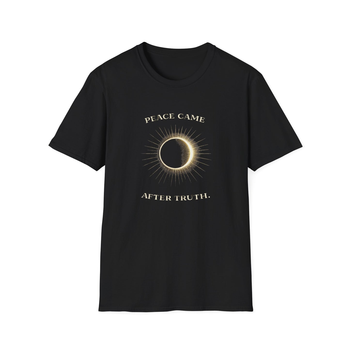 "Peace Came After Truth" Celestial Eclipse Graphic T-Shirt