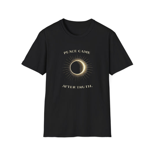 "Peace Came After Truth" Celestial Eclipse Graphic T-Shirt