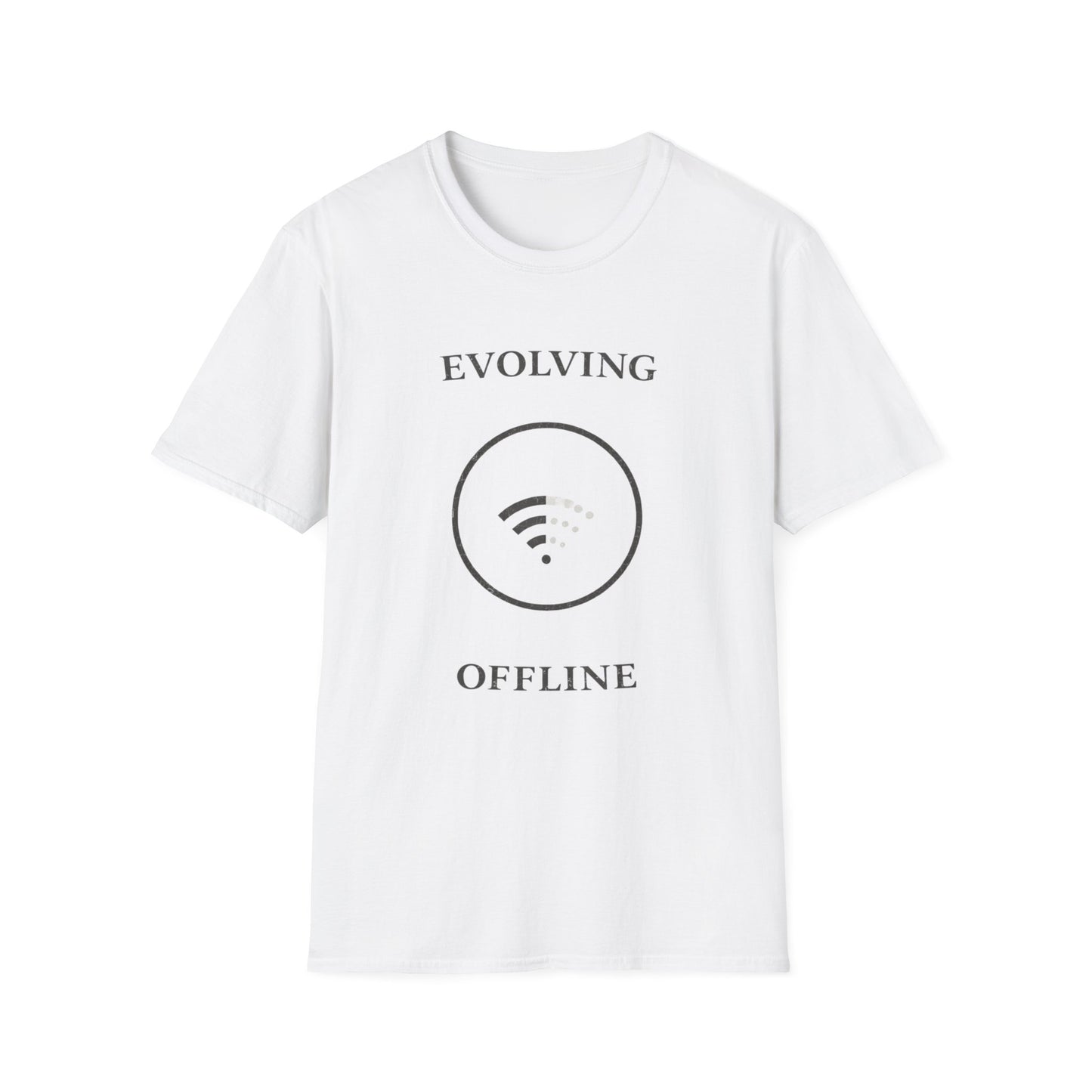 Evolving Offline T-Shirt — Minimalist Wi‑Fi Disconnect Tee
