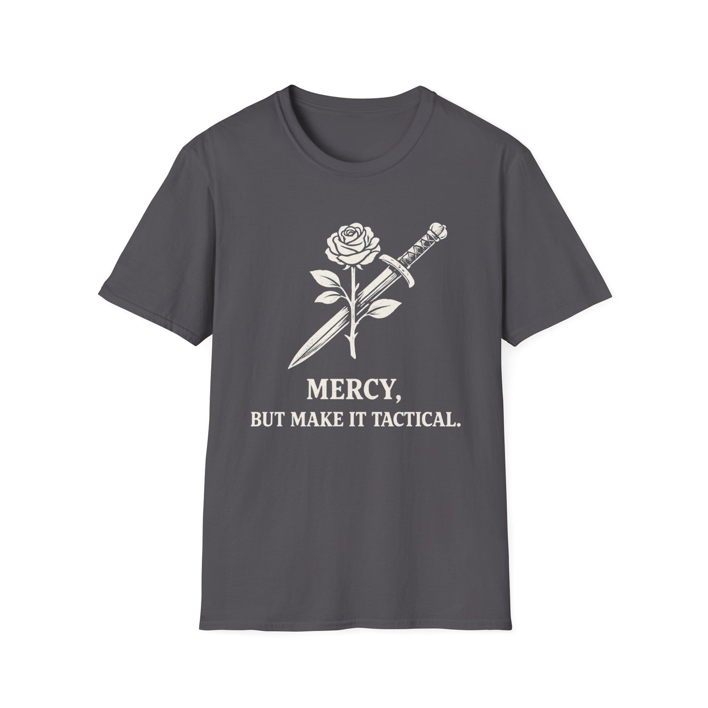 "Mercy, But Make It Tactical" Rose & Dagger Graphic Tee