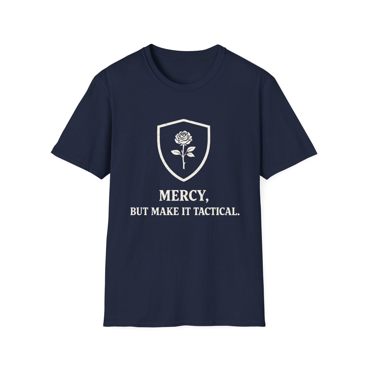 "Mercy, But Make It Tactical" Rose Shield Graphic