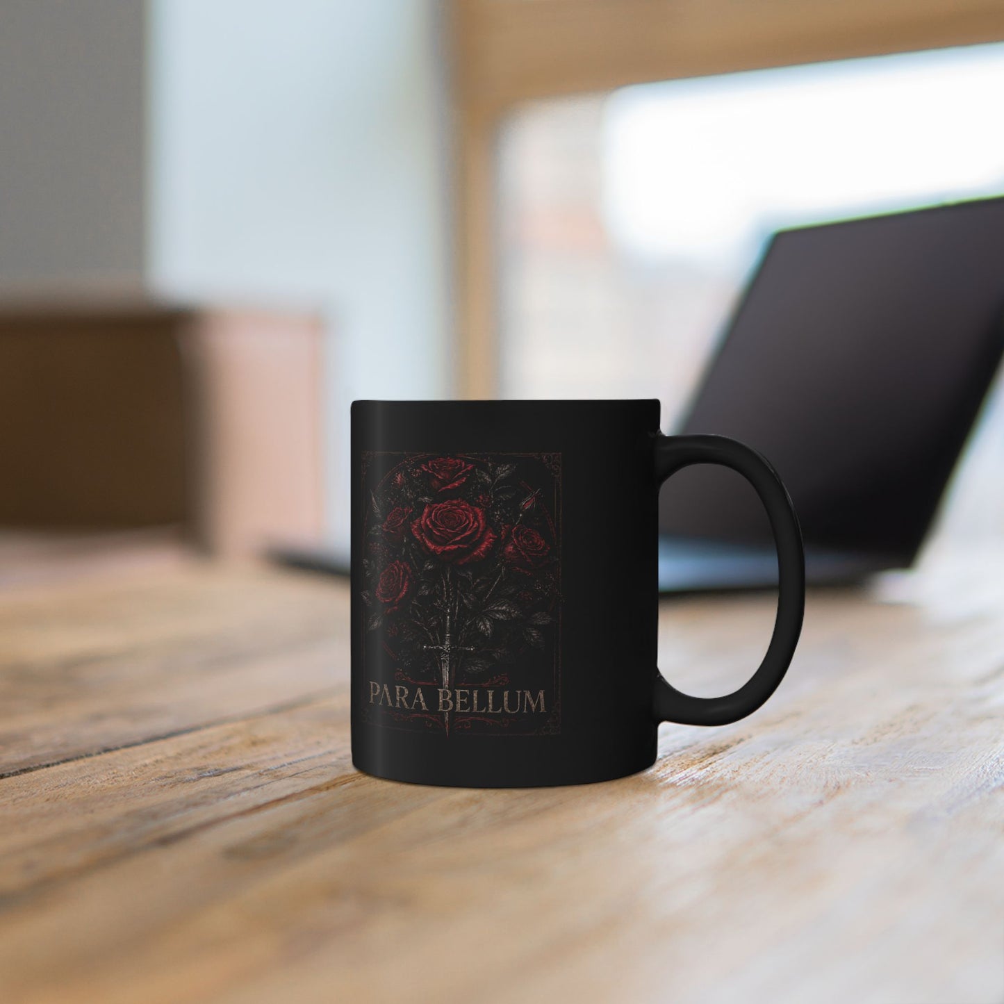 PARA BELLUM Dark Rose Black Mug