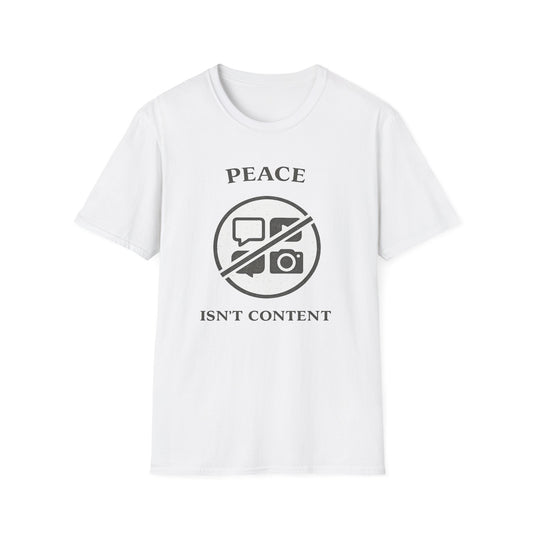 "Peace Isn't Content" No Media Symbol Graphic Tee