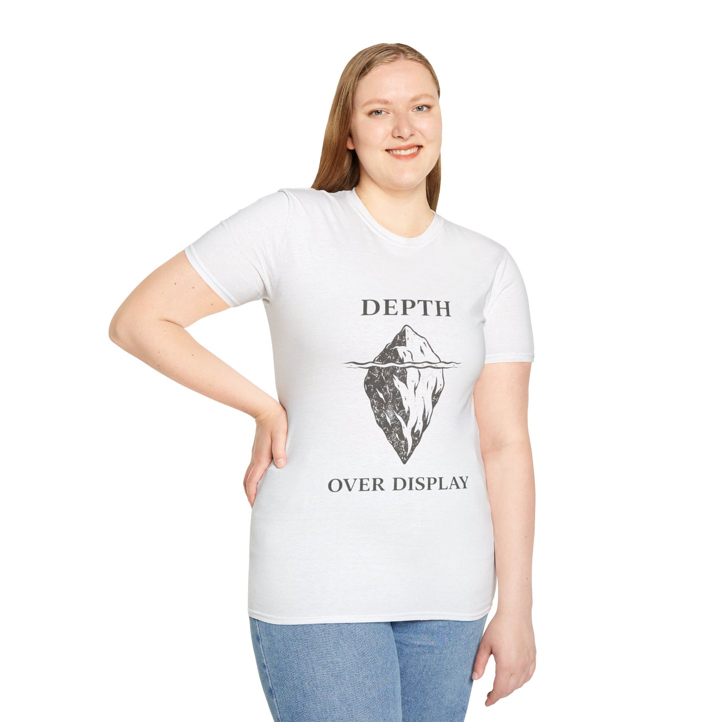 Depth Over Display T‑Shirt — Minimalist Iceberg Graphic Tee