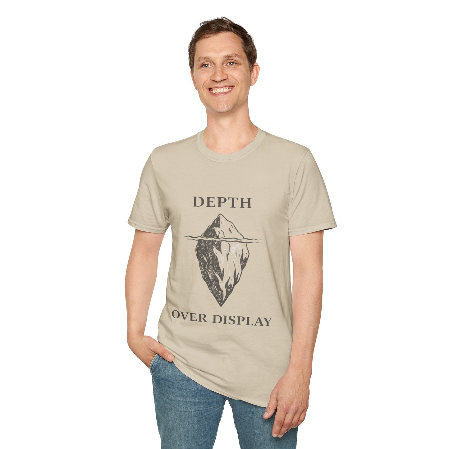 Depth Over Display T‑Shirt — Minimalist Iceberg Graphic Tee
