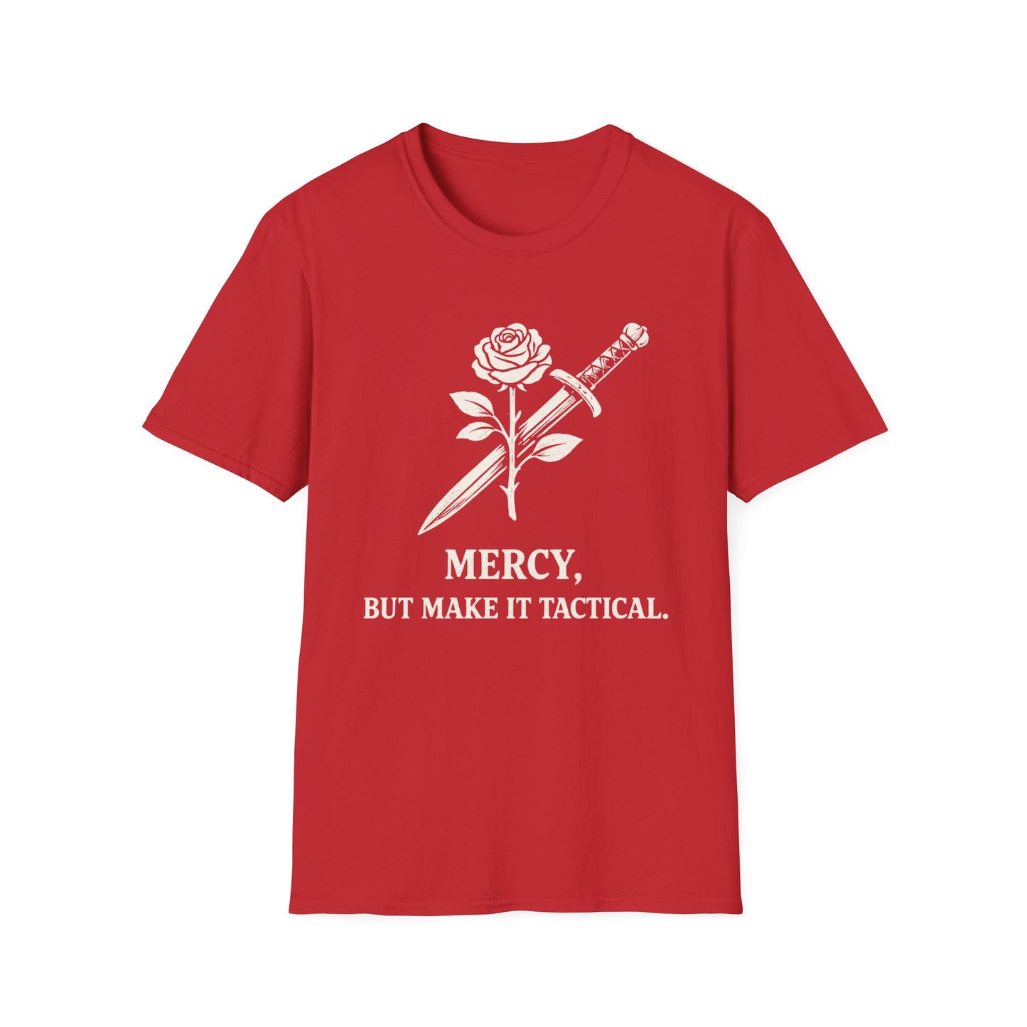 "Mercy, But Make It Tactical" Rose & Dagger Graphic Tee
