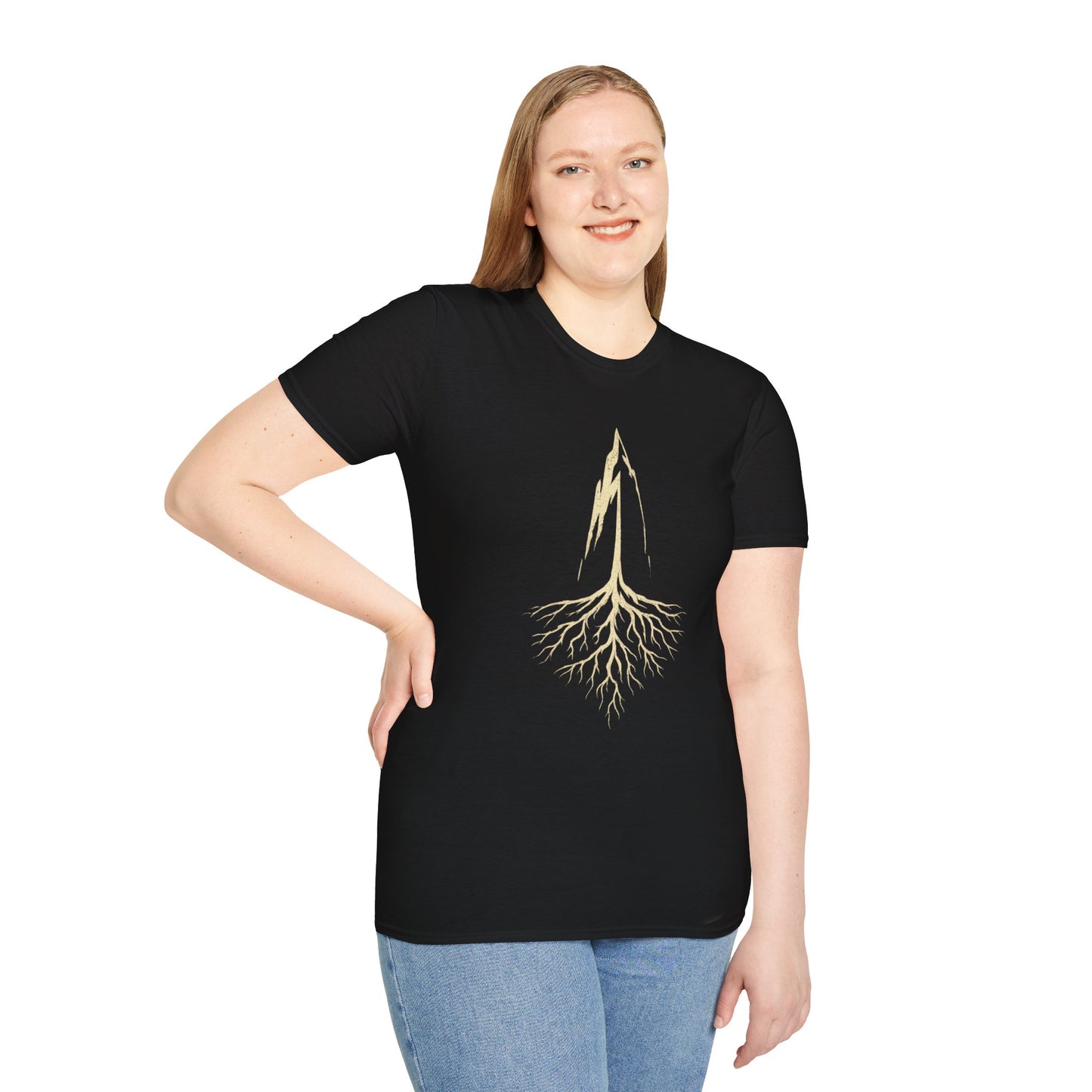 Mountian Peaks and Deep Roots Spiritual Tee